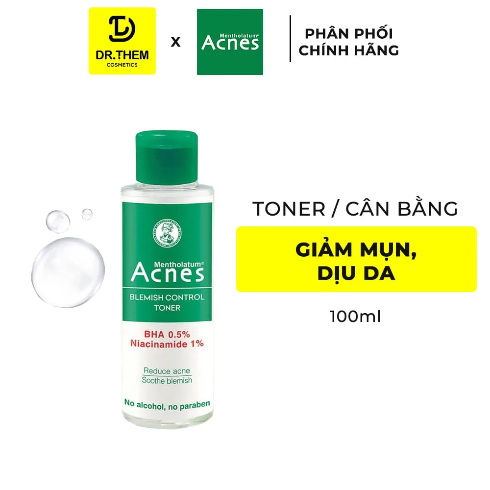 Nước Hoa Hồng Acnes Blemish Control Toner Hỗ Trợ Giảm Mụn Làm Dịu Da Cho Da Dầu Mụn 100ml