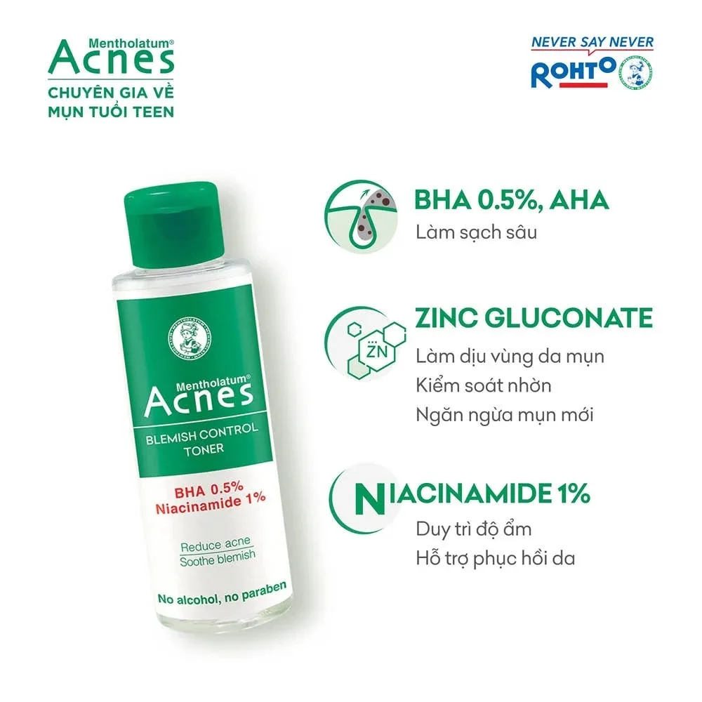 Nước Hoa Hồng Acnes Blemish Control Toner Hỗ Trợ Giảm Mụn Làm Dịu Da Cho Da Dầu Mụn 100ml 3