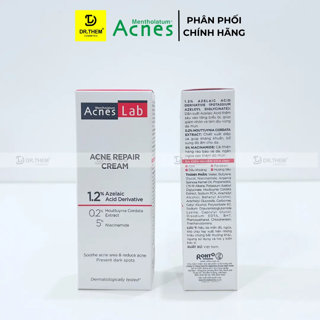 Kem Dưỡng Da Acnes Lab Acne Repair Cream Hỗ Trợ Giảm Mụn Chuyên Sâu Làm Dịu Mờ Thâm Cho Da Dầu Mụn 20g 6