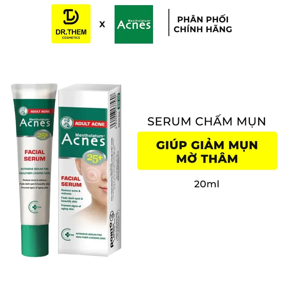 Serum Chấm Mụn Acnes 25+ Facial Serum Hỗ Trợ Giảm Mụn Làm Mờ Thâm Cho Da Mụn Tuổi Trưởng Thành 20ml