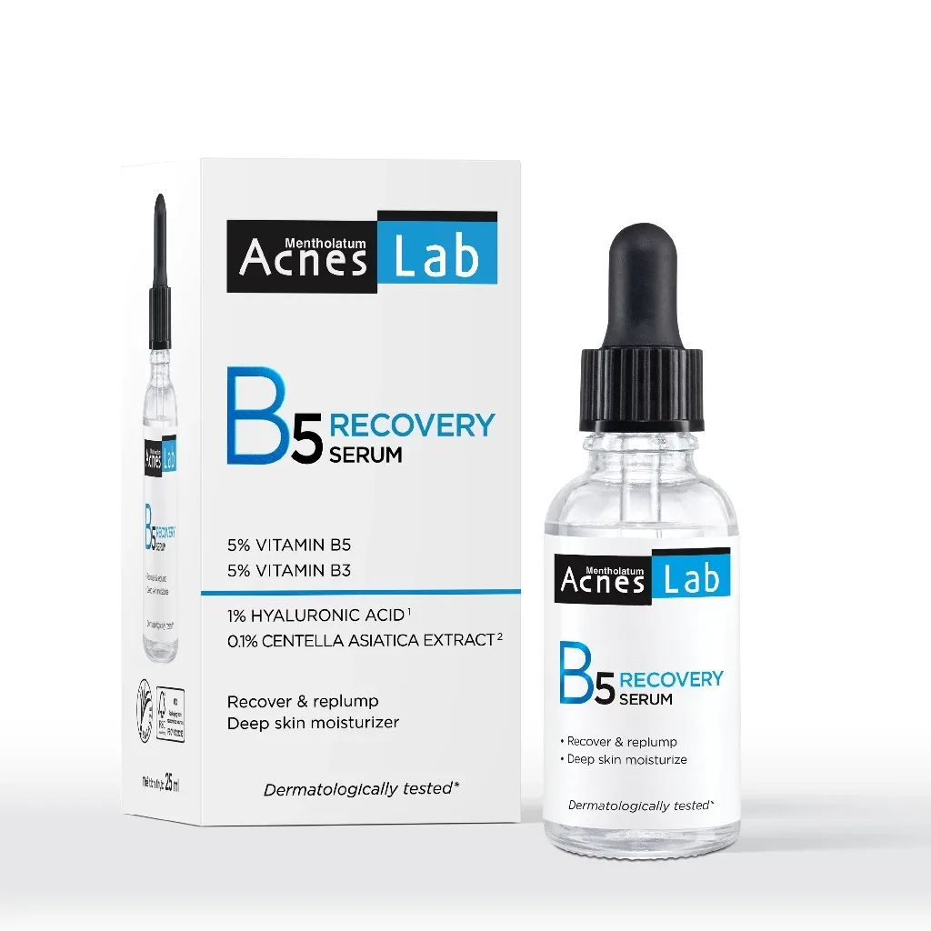 Serum Acnes Lab B5 Recovery Serum Dưỡng Ẩm Chuyên Sâu Làm Dịu Hỗ Trợ Phục Hồi Cho Da Mụn Da Nhạy Cảm 25ml 3