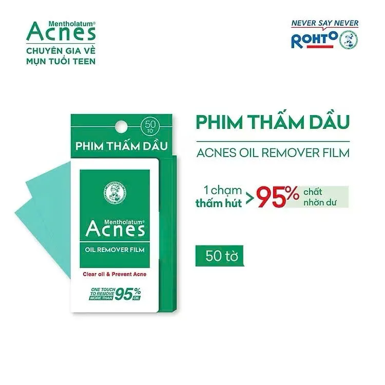 Giấy Thấm Dầu Acnes Oil Remover Paper Kiểm Soát Nhờn Ngăn Ngừa Mụn Cho Da Dầu 50 Tờ 100 Tờ 4