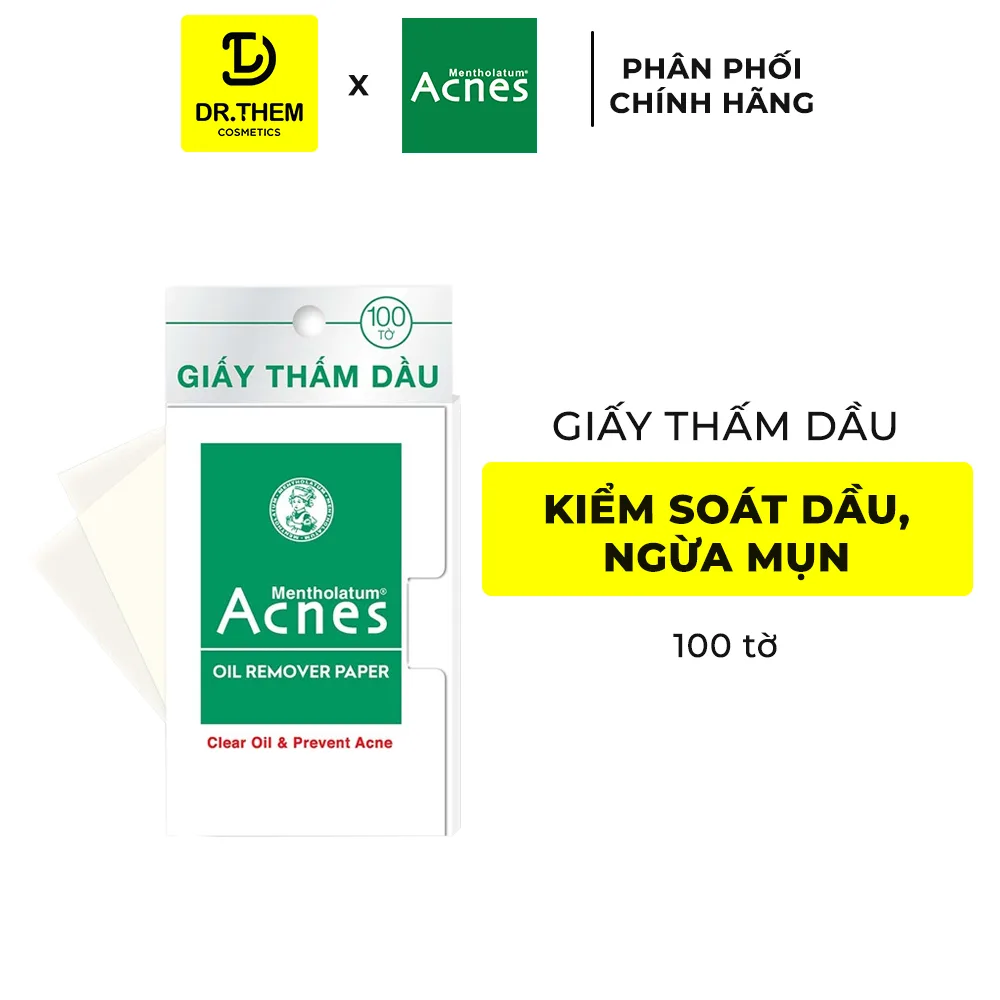 Giấy Thấm Dầu Acnes Oil Remover Paper Kiểm Soát Nhờn Ngăn Ngừa Mụn Cho Da Dầu 50 Tờ 100 Tờ 5