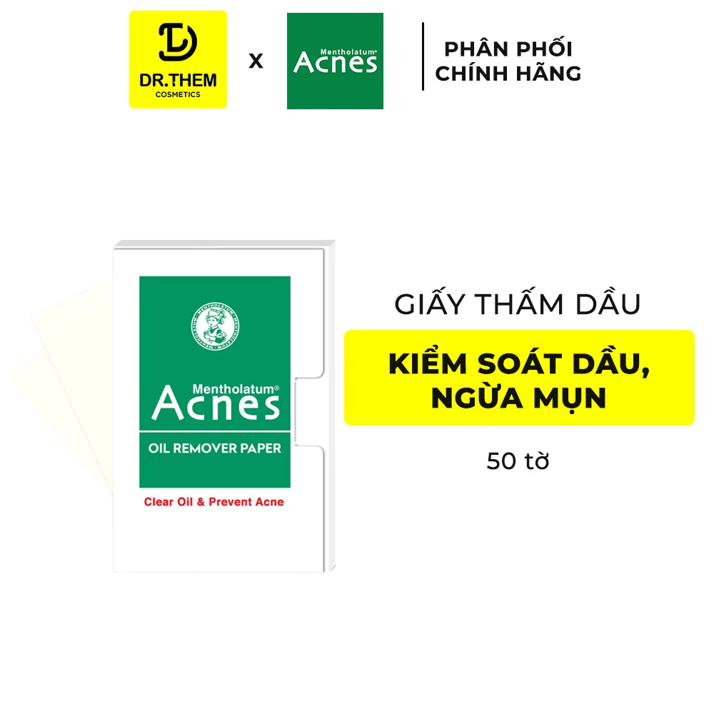 Giấy Thấm Dầu Acnes Oil Remover Paper Kiểm Soát Nhờn Ngăn Ngừa Mụn Cho Da Dầu 50 Tờ 100 Tờ 6