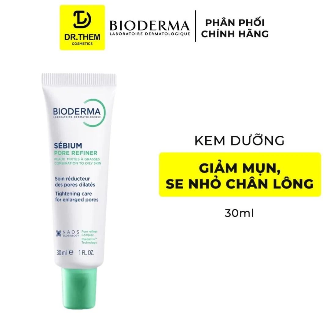 Kem Dưỡng Bioderma Sébium Pore Refiner Kiềm Dầu Hỗ Trợ Se Khít Lỗ Chân Lông Cho Da Hỗn Hợp Đến Da Dầu 30ml