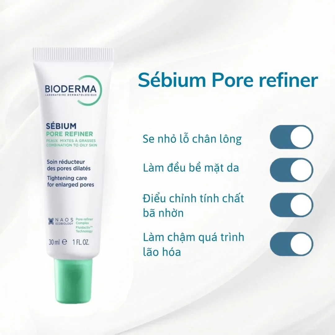 Kem Dưỡng Bioderma Sébium Pore Refiner Kiềm Dầu Hỗ Trợ Se Khít Lỗ Chân Lông Cho Da Hỗn Hợp Đến Da Dầu 30ml 4