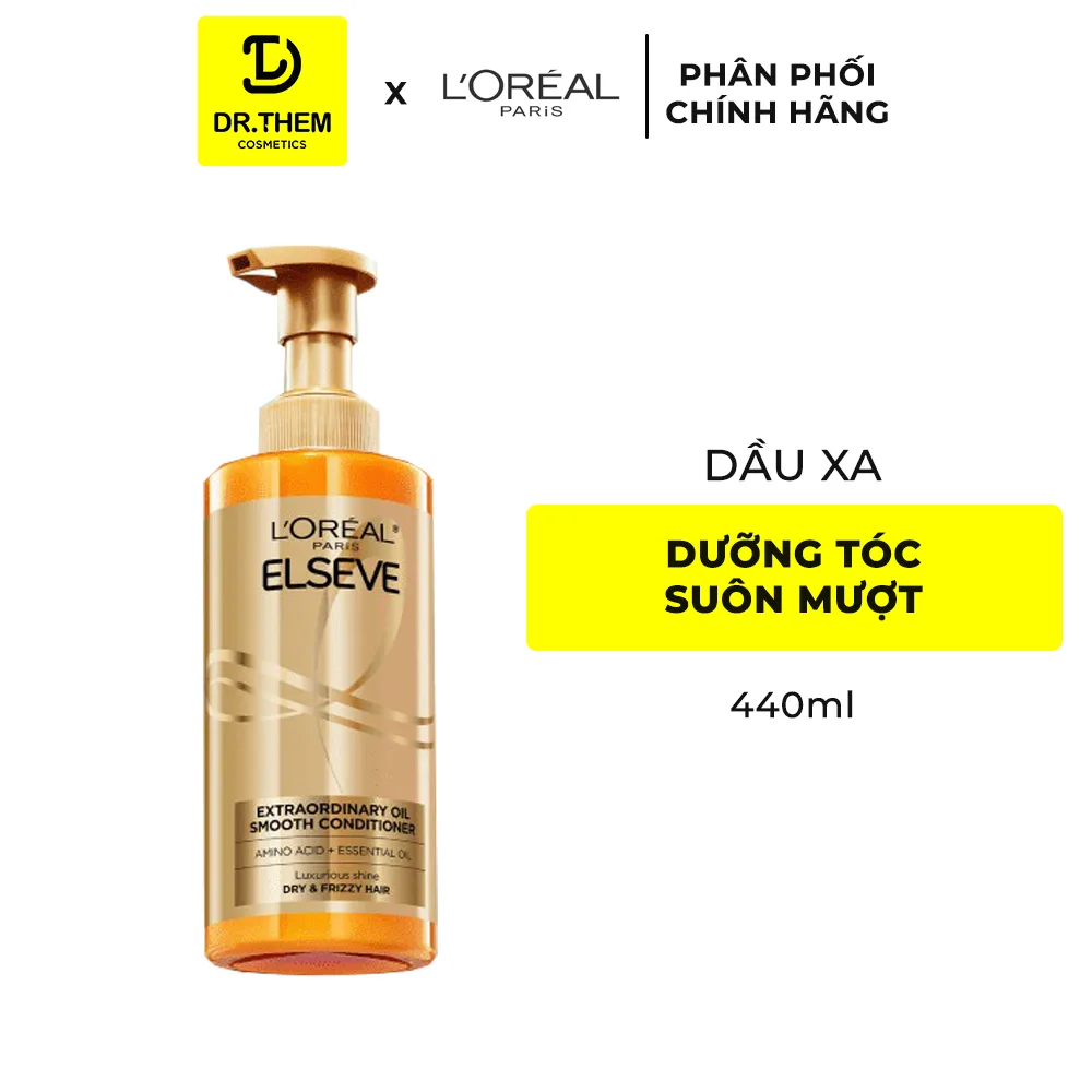 Bộ Dầu Gội Dầu Xả L'Oreal Paris Elseve Extraordinary Oil Smooth Dưỡng Tóc Suôn Mượt Giảm Xơ Rối 440ml 7
