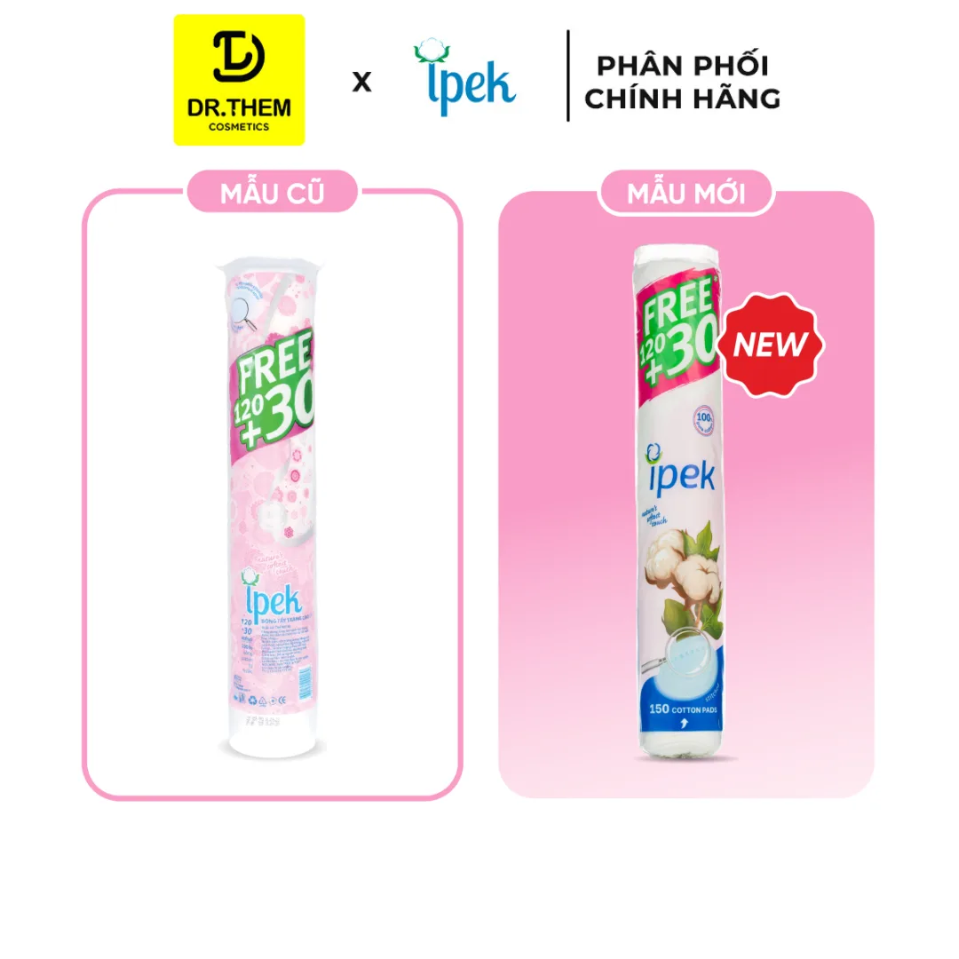 Bông Tẩy Trang Ipek Klasik Cotton Pads 3 Lớp 100% Cotton Tự Nhiên Mềm Mịn Cho Mọi Loại Da 150 Miếng 3