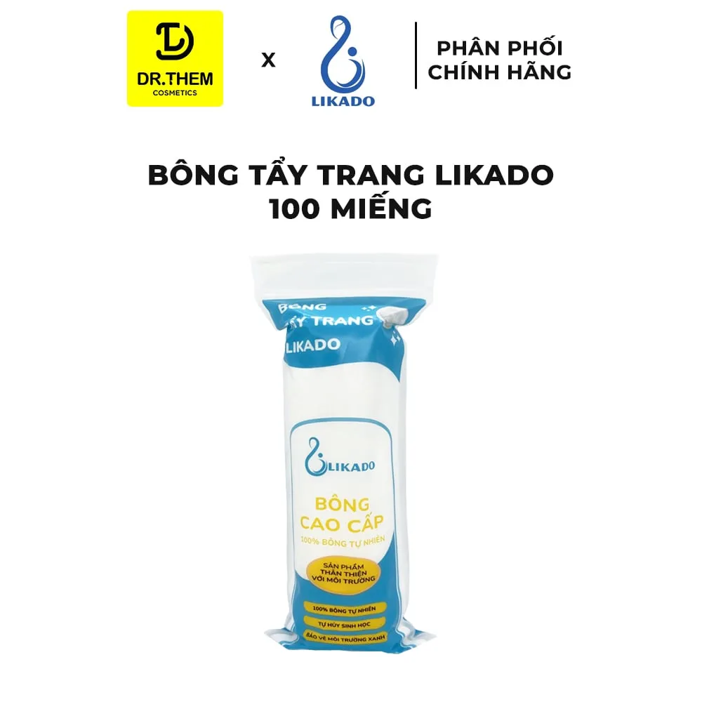 Bông Tẩy Trang Likado Chất Liệu Cotton Mềm Không Xù Lông Túi 100 Miếng Tròn 222 Miếng 600 Miếng Và Khăn Lau Mặt Dùng 1 Lần 5