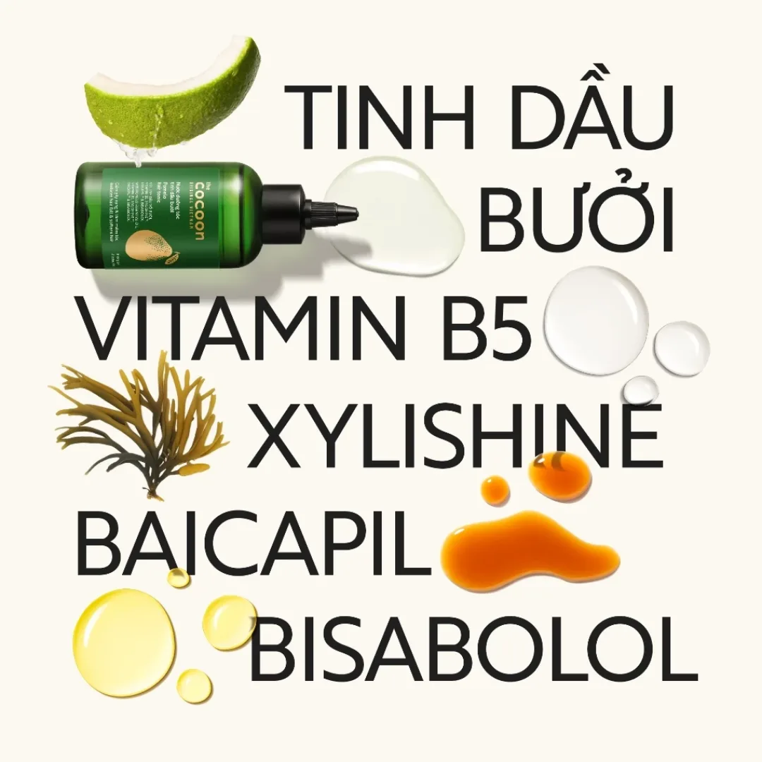 Nước Dưỡng Tóc Cocoon Pomelo Hair Tonic Tinh Dầu Bưởi Hỗ Trợ Giảm Rụng Tóc Cho Tóc Yếu Thưa Mỏng 310ml 2
