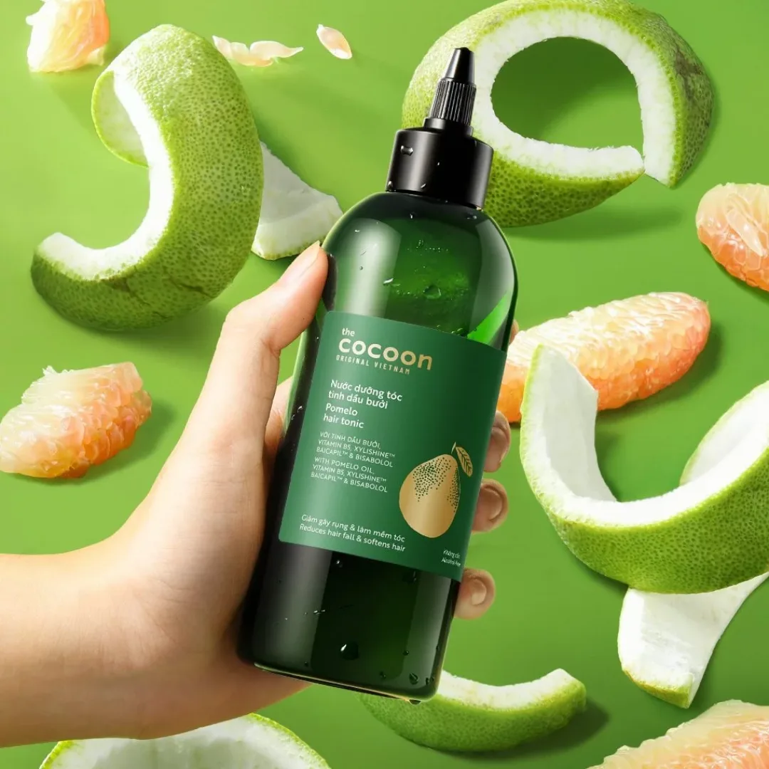 Nước Dưỡng Tóc Cocoon Pomelo Hair Tonic Tinh Dầu Bưởi Hỗ Trợ Giảm Rụng Tóc Cho Tóc Yếu Thưa Mỏng 310ml 4