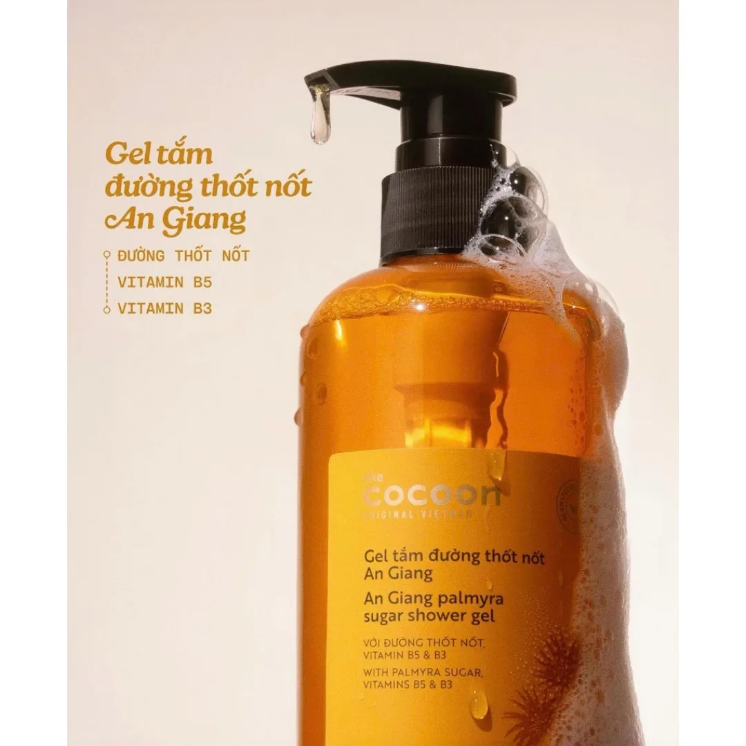 Gel Tắm Cocoon An Giang Palmyra Sugar Shower Gel Đường Thốt Nốt Làm Sạch Dịu Nhẹ Dưỡng Ẩm Mềm Mịn Da 500ml 2