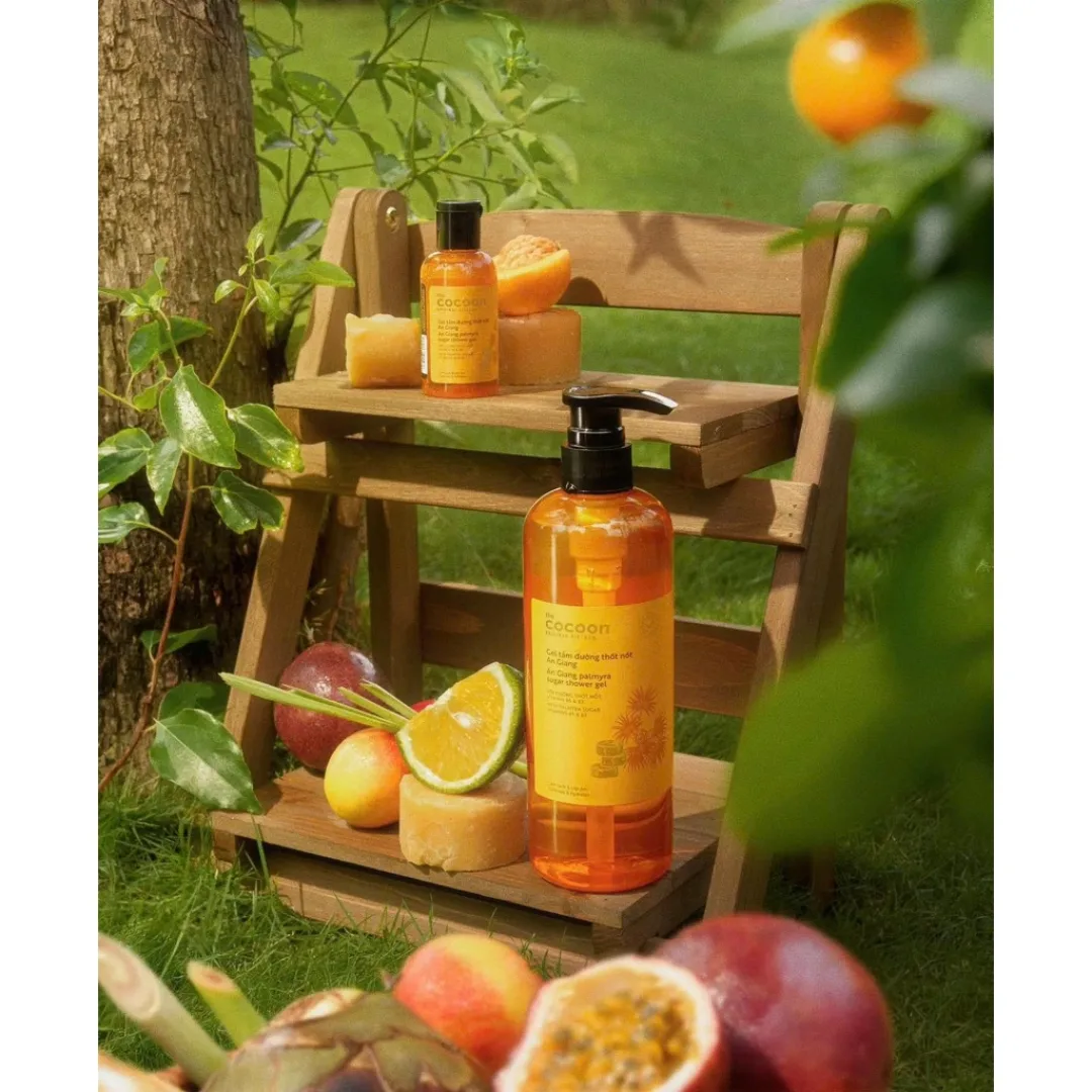 Gel Tắm Cocoon An Giang Palmyra Sugar Shower Gel Đường Thốt Nốt Làm Sạch Dịu Nhẹ Dưỡng Ẩm Mềm Mịn Da 500ml 4