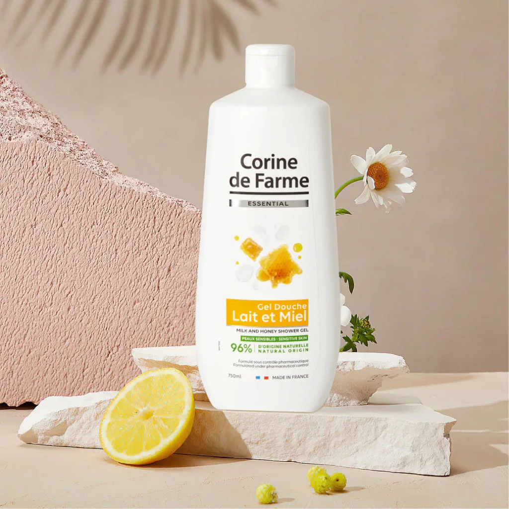 Gel Tắm Sữa Mật Ong Corine De Farme Essential Milk And Honey Shower Gel Nuôi Dưỡng Da Mềm Mịn 750ml 6