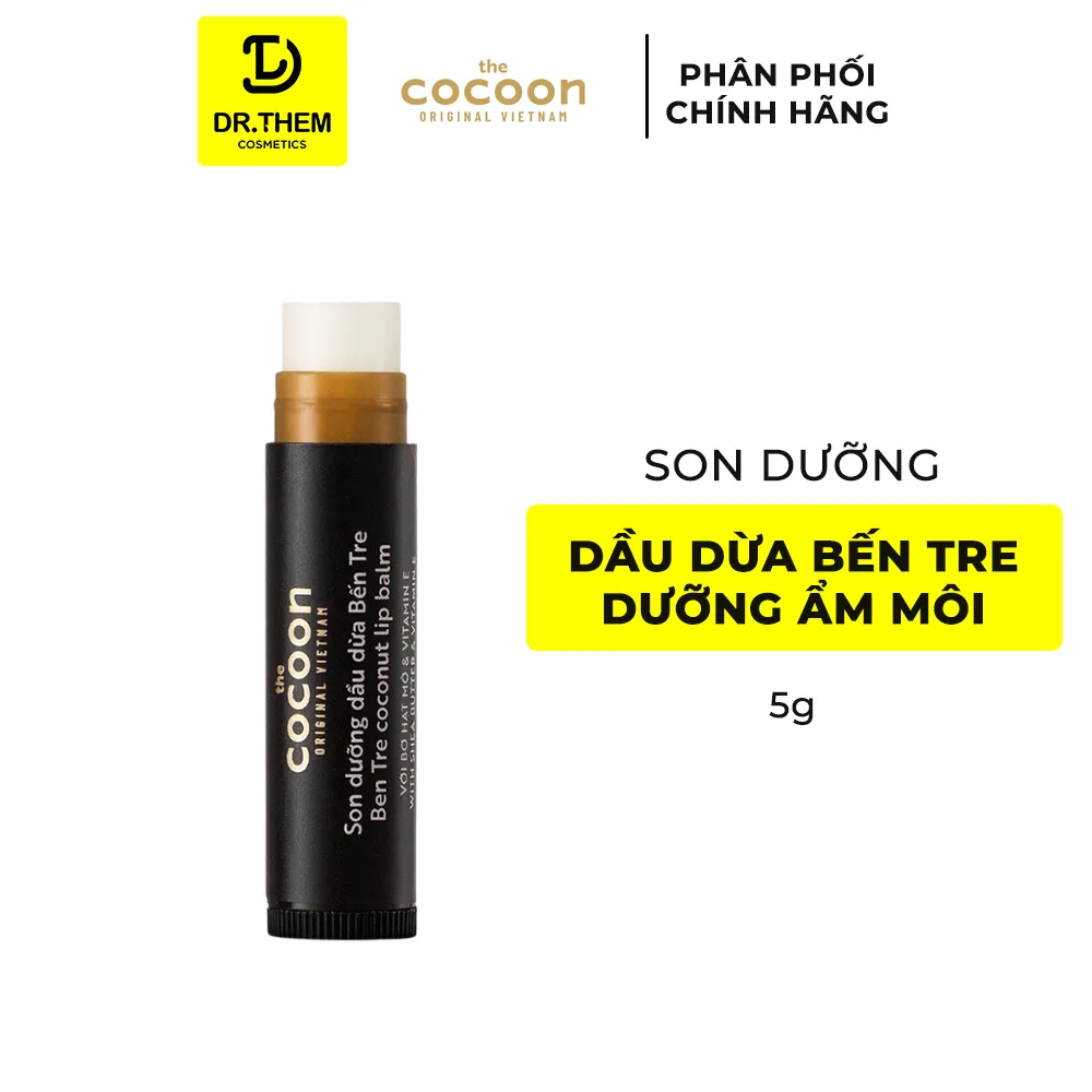 Combo Son Dưỡng Môi Cocoon Dầu Dừa Bến Tre Và Son Tẩy Da Chết Môi Cà Phê Đắk Lắk Dưỡng Mềm Môi 5g 8