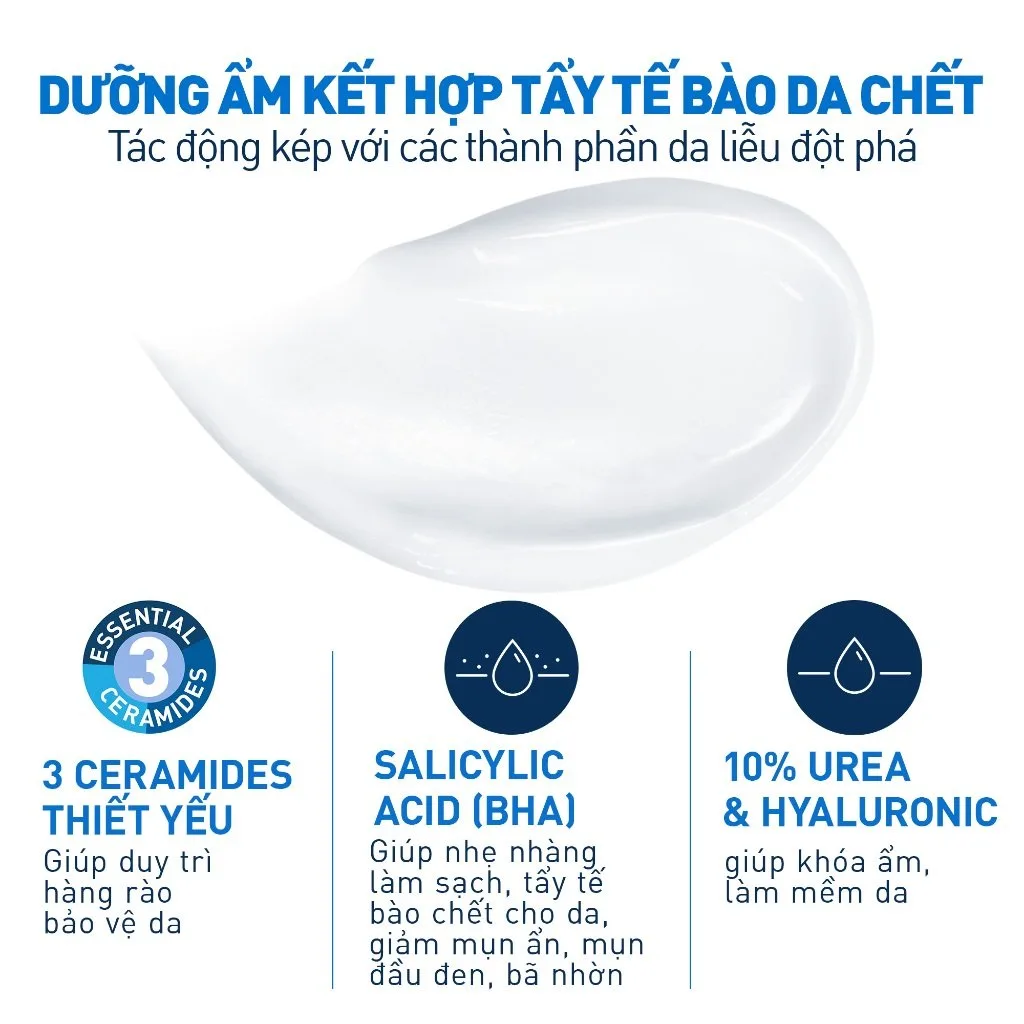 Kem Dưỡng CeraVe SA Smoothing Cream Làm Mềm Mịn Da Khô Sần Sùi Dày Sừng Nang Lông Cho Da Nhạy Cảm 177ml 4