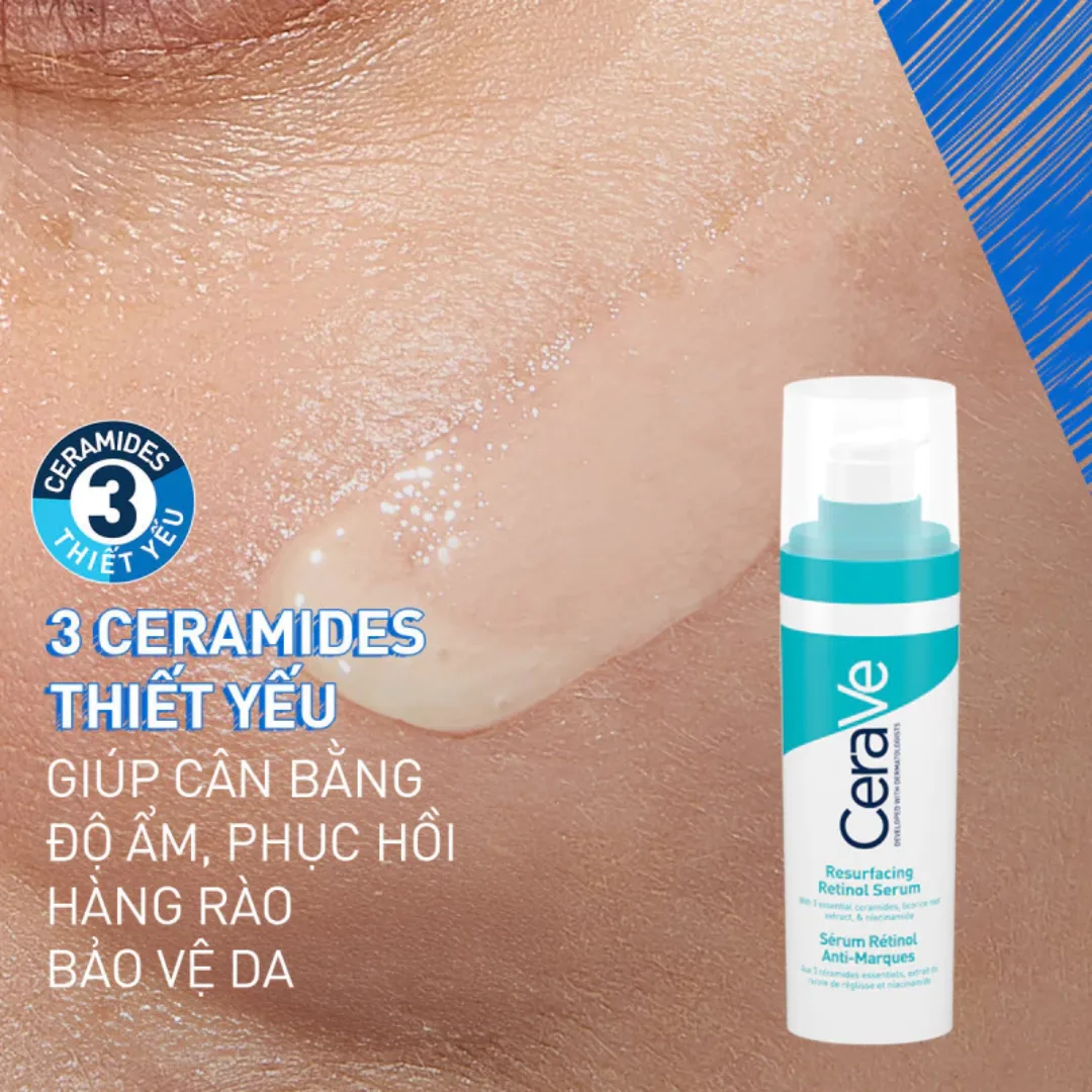 Serum CeraVe Resurfacing Retinol Serum Hỗ Trợ Mờ Thâm Mụn Cải Thiện Kết Cấu Da Se Lỗ Chân Lông 30ml 2