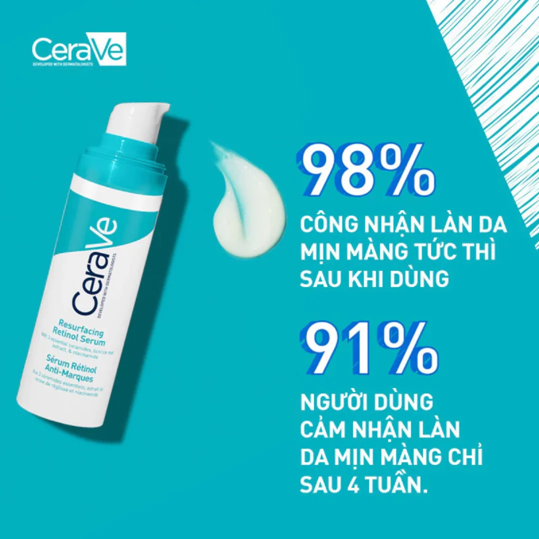 Serum CeraVe Resurfacing Retinol Serum Hỗ Trợ Mờ Thâm Mụn Cải Thiện Kết Cấu Da Se Lỗ Chân Lông 30ml 6