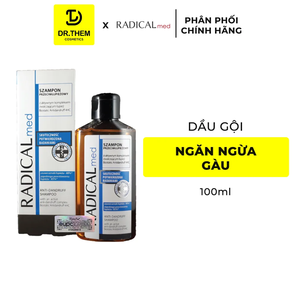 Dầu Gội Farmona Radical Med Anti Dandruff Shampoo Hỗ Trợ Giảm Gàu Làm Dịu Da Đầu 100ml 300ml 7