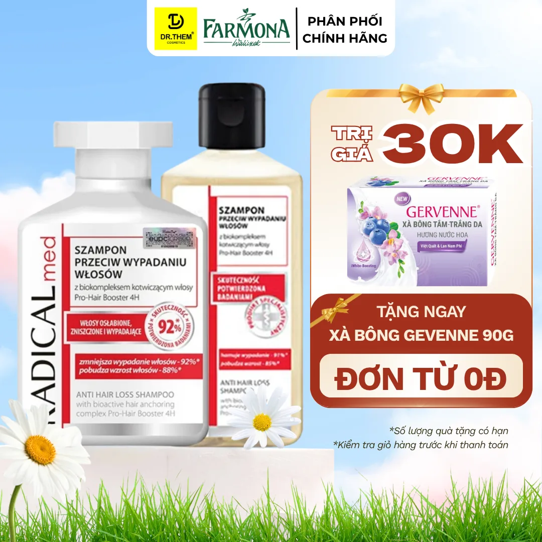 Dầu Gội Farmona Radical Med Anti Hair Loss Shampoo Hỗ Trợ Giảm Rụng Tóc Chắc Khỏe Tóc 100ml 300ml