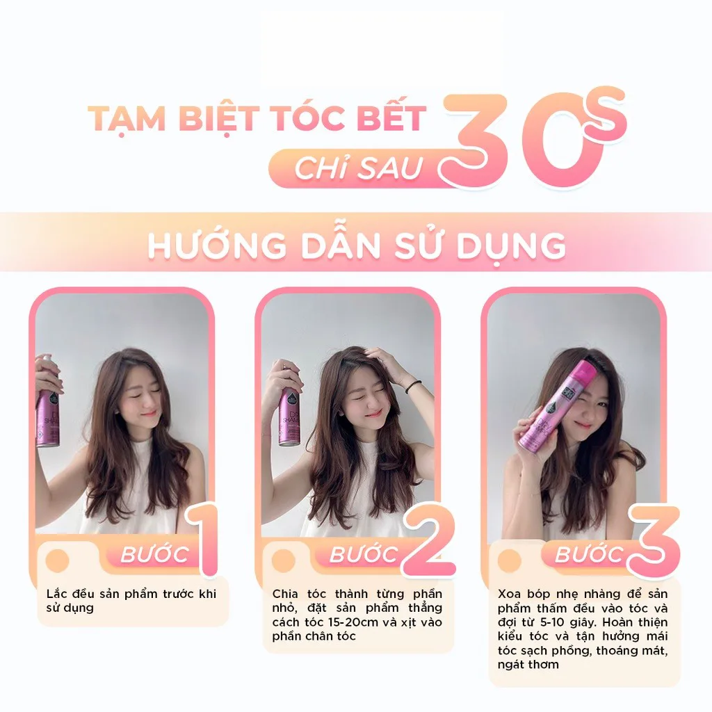 Dầu Gội Khô Girlz Only Dry Shampoo Hấp Thụ Dầu Thừa Làm Sạch Tức Thì Lưu Hương Cho Mọi Loại Tóc 100ml/200ml 4