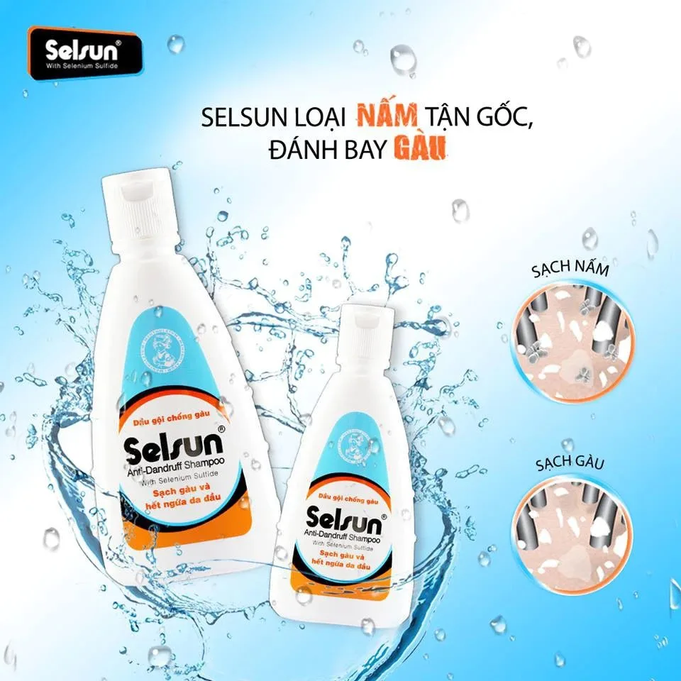 Dầu Gội Selsun 1% Selenium Sulfide Anti Dandruff Shampoo Hỗ Trợ Giảm Gàu Giảm Ngứa Da Đầu 50ml 100ml 250ml 6