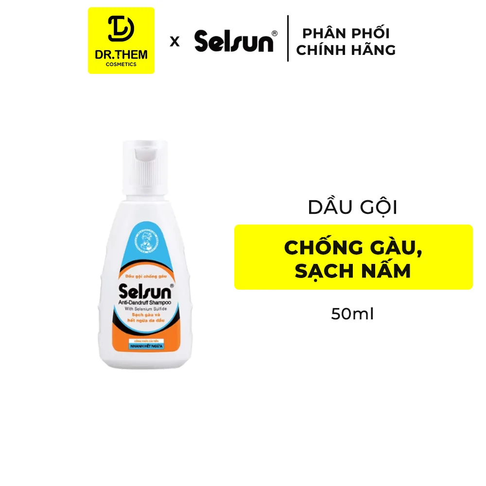 Dầu Gội Selsun 1% Selenium Sulfide Anti Dandruff Shampoo Hỗ Trợ Giảm Gàu Giảm Ngứa Da Đầu 50ml 100ml 250ml 7
