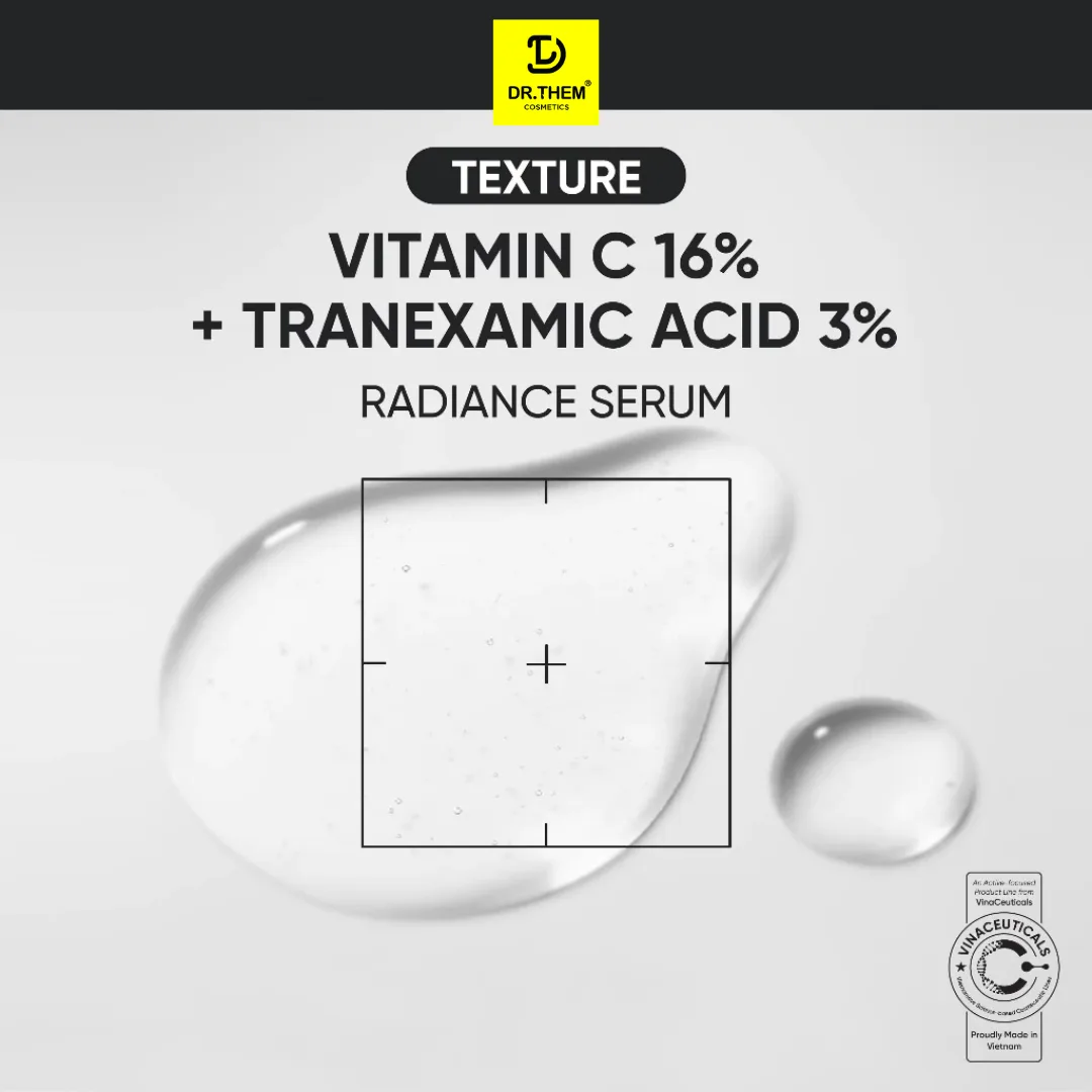Tinh Chất DrCeutics Vitamin C 16% + Tranexamic Acid 3% Serum Hỗ Trợ Sáng Da Mờ Thâm Ngăn Ngừa Lão Hóa 40g 7