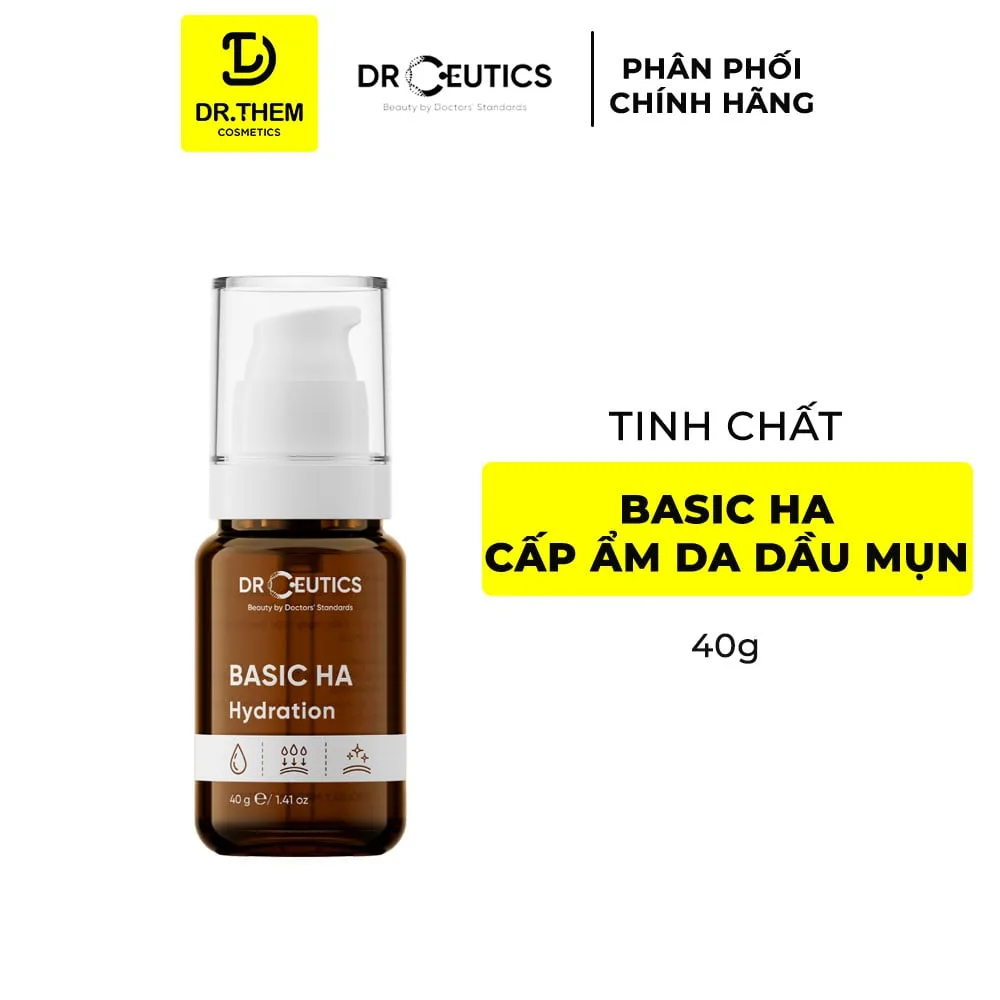 Tinh Chất DrCeutics Basic HA Hydration Serum Cấp Ẩm Sâu Cân Bằng Dầu Nhờn Cho Làn Da Dầu Mụn 40g