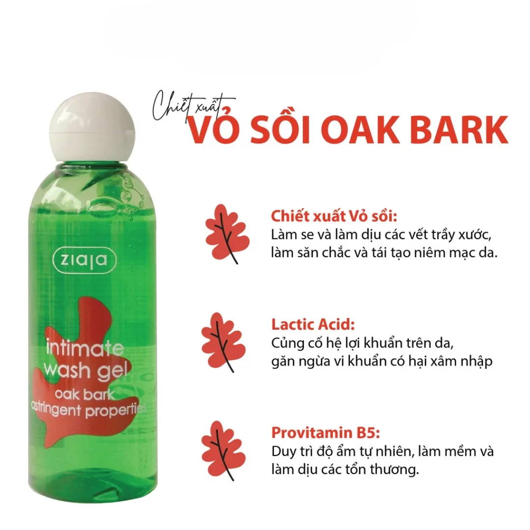 Dung Dịch Vệ Sinh Ziaja Intimate Cân Bằng pH Dịu Nhẹ Hoa Lan Chuông Vỏ Sồi Cúc La Mã Bồ Công Anh 200ml 500ml 7