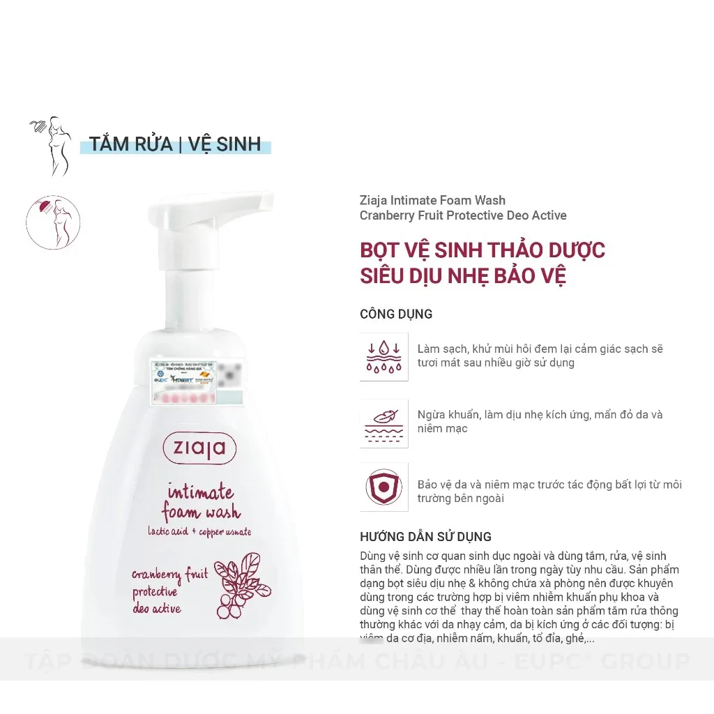 Dung Dịch Vệ Sinh Ziaja Intimate Cân Bằng pH Dịu Nhẹ Hoa Lan Chuông Vỏ Sồi Cúc La Mã Bồ Công Anh 200ml 500ml 8