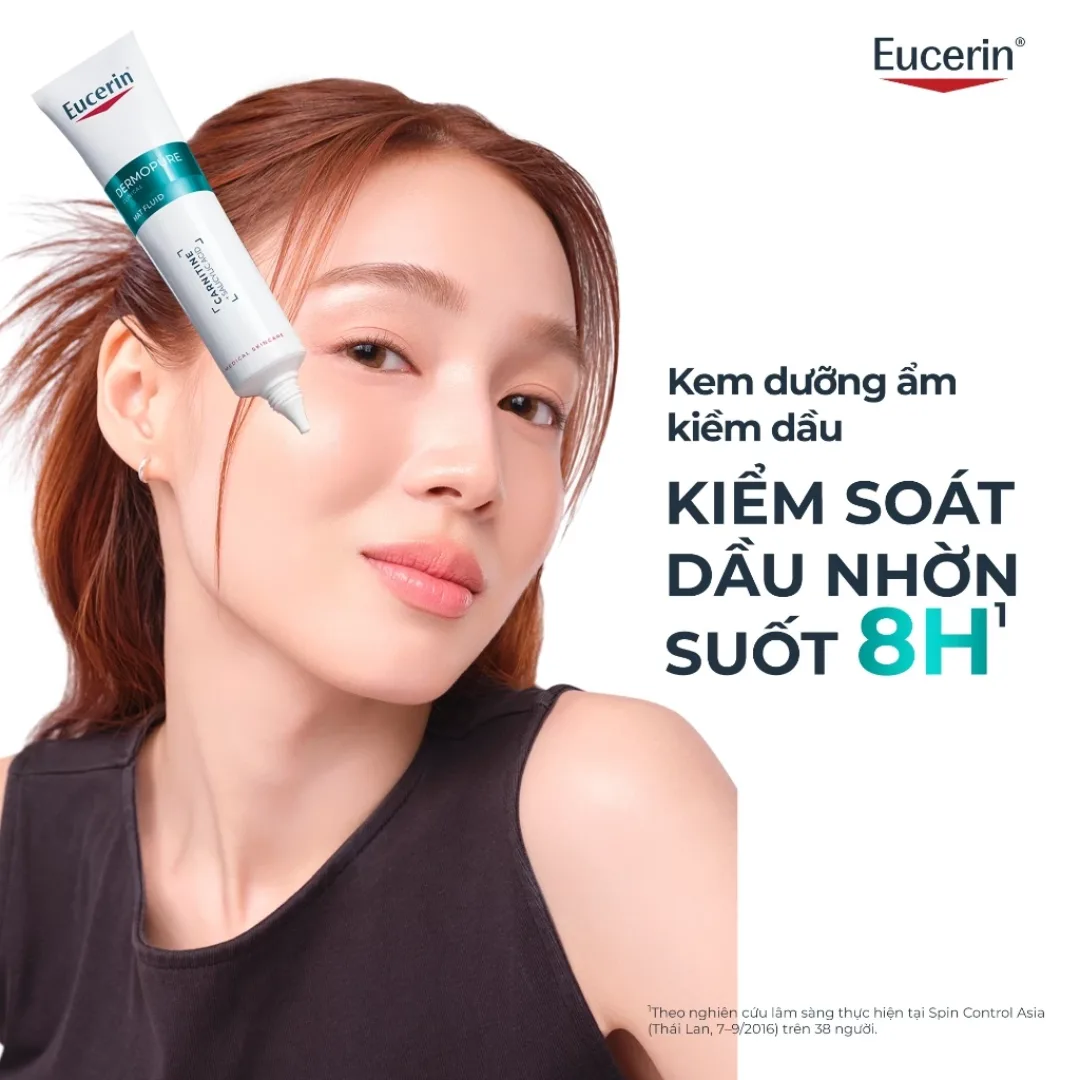 Kem Dưỡng Eucerin DermoPure Clinical Mat Fluid Kiềm Dầu Hỗ Trợ Giảm Mụn Mờ Thâm Cho Da Dầu Mụn 40ml 4