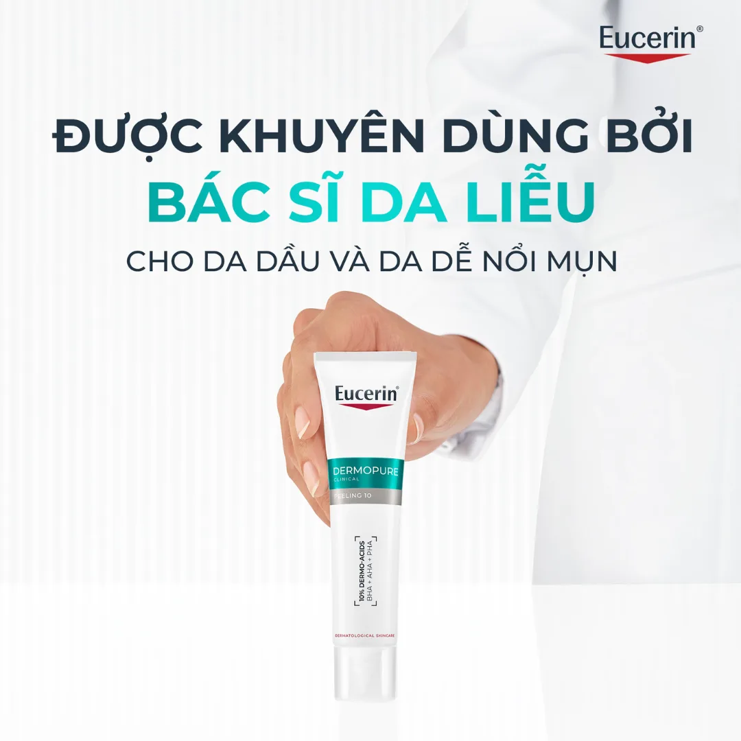 Tinh Chất Eucerin DermoPure Clinical Peeling 10 AHA BHA PHA Hỗ Trợ Giảm Mụn Kiềm Nhờn Cho Da Dầu Mụn 40ml 6