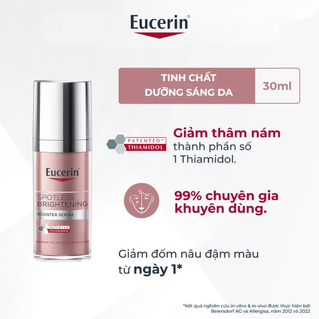 Tinh Chất Eucerin Spotless Brightening Booster Serum Thiamidol Dưỡng Sáng Da Hỗ Trợ Mờ Thâm Nám 30ml 2