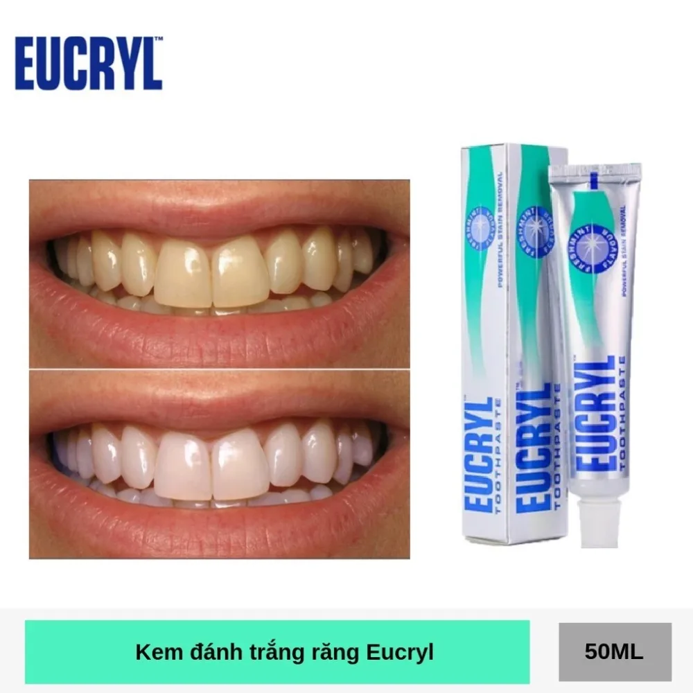 Kem Đánh Răng Eucryl Tooth Paste Freshmint Làm Trắng Răng Ngăn Ngừa Cao Răng Hương Bạc Hà 62g 6