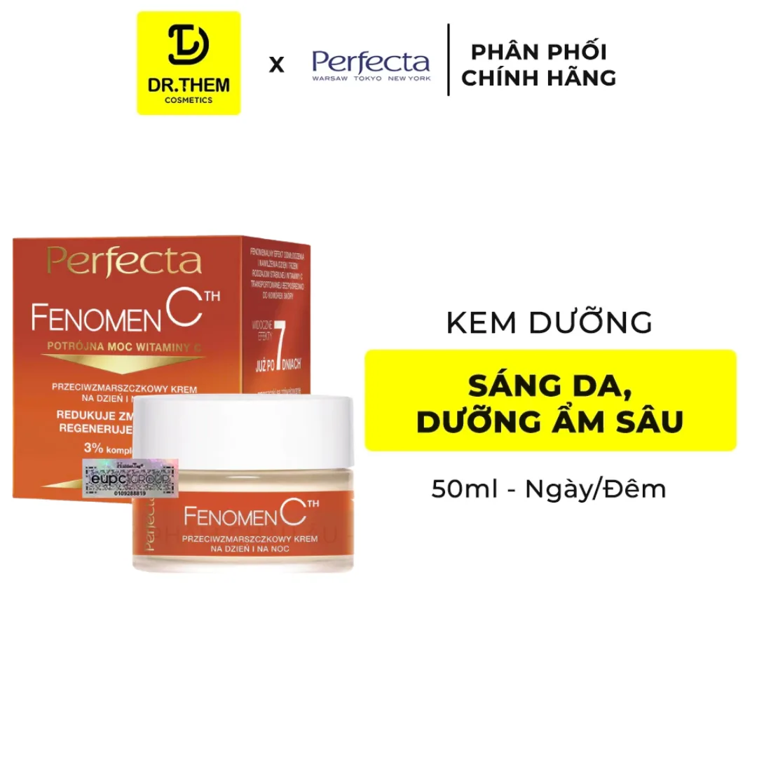 Kem Dưỡng Perfecta Fenomen C Glebokie Nawilzenie Sáng Da Dưỡng Ẩm Sâu Ngày Đêm Cho Da Khô Xỉn Màu 50ml 2