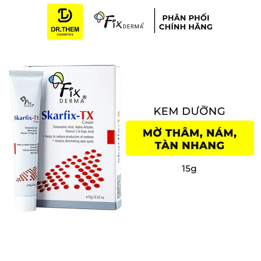 Kem Dưỡng Fixderma Skarfix Tx Cream Hỗ Trợ Làm Mờ Thâm Nám Tàn Nhang Đốm Nâu Dưỡng Sáng Da 15g
