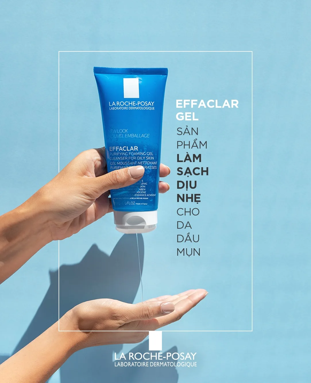 Gel Rửa Mặt La Roche Posay Effaclar Purifying Foaming Gel Làm Sạch Kiềm Dầu Cho Da Dầu Mụn Nhạy Cảm 200ml 2
