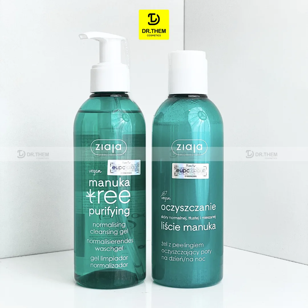 Gel Rửa Mặt Ziaja Manuka Tree Purifying Normalising Cleansing Gel Làm Sạch Sâu Điều Hòa Bã Nhờn 200ml 8