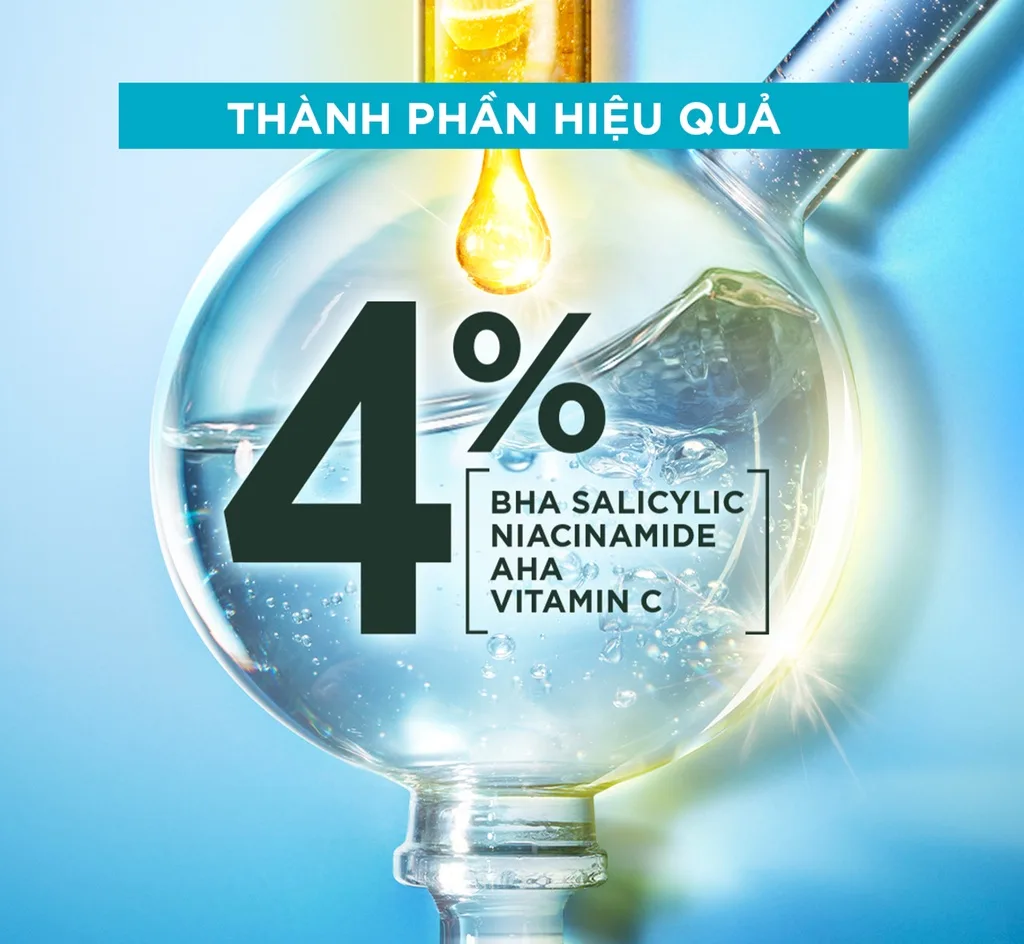 Serum Garnier Bright Anti Acne Booster Serum Hỗ Trợ Giảm Mụn Mờ Thâm Dưỡng Sáng Cho Da Dầu Mụn 30ml 3