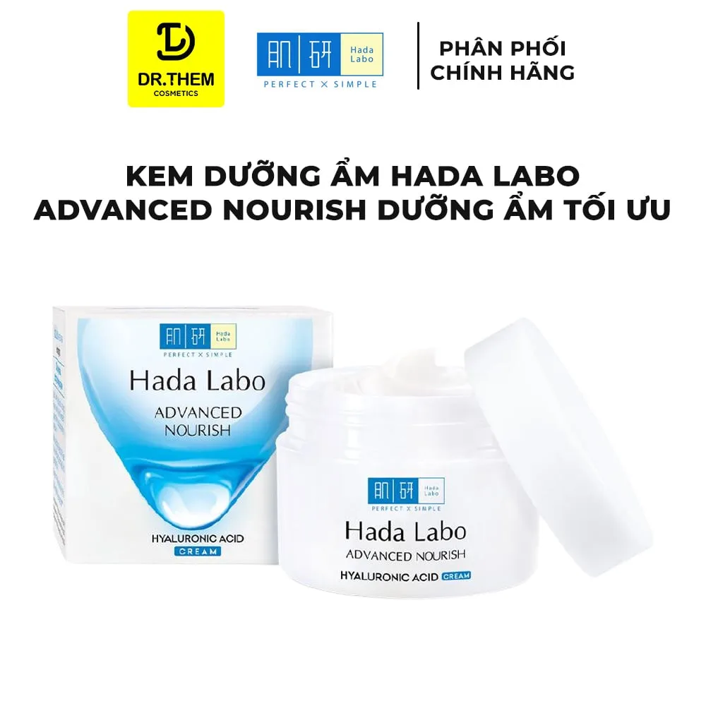 Kem Dưỡng Ẩm Hada Labo Advanced Nourish Cream Hệ 5 Loại HA Làm Dịu Da Cấp Ẩm Sâu 12 Giờ Cho Da Khô Nhạy Cảm 50g