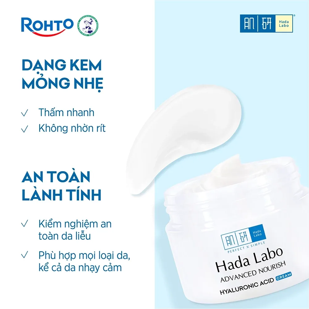 Kem Dưỡng Ẩm Hada Labo Advanced Nourish Cream Hệ 5 Loại HA Làm Dịu Da Cấp Ẩm Sâu 12 Giờ Cho Da Khô Nhạy Cảm 50g 6