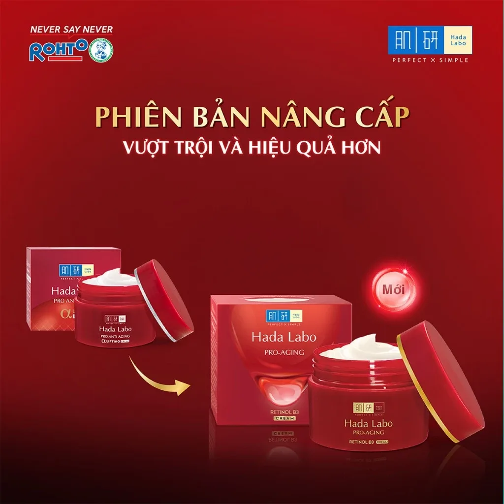 Kem Dưỡng Hada Labo Pro-Aging Retinol B3 Cream Hỗ Trợ Cải Thiện Lão Hóa Mờ Nếp Nhăn Săn Chắc Da 50g 5