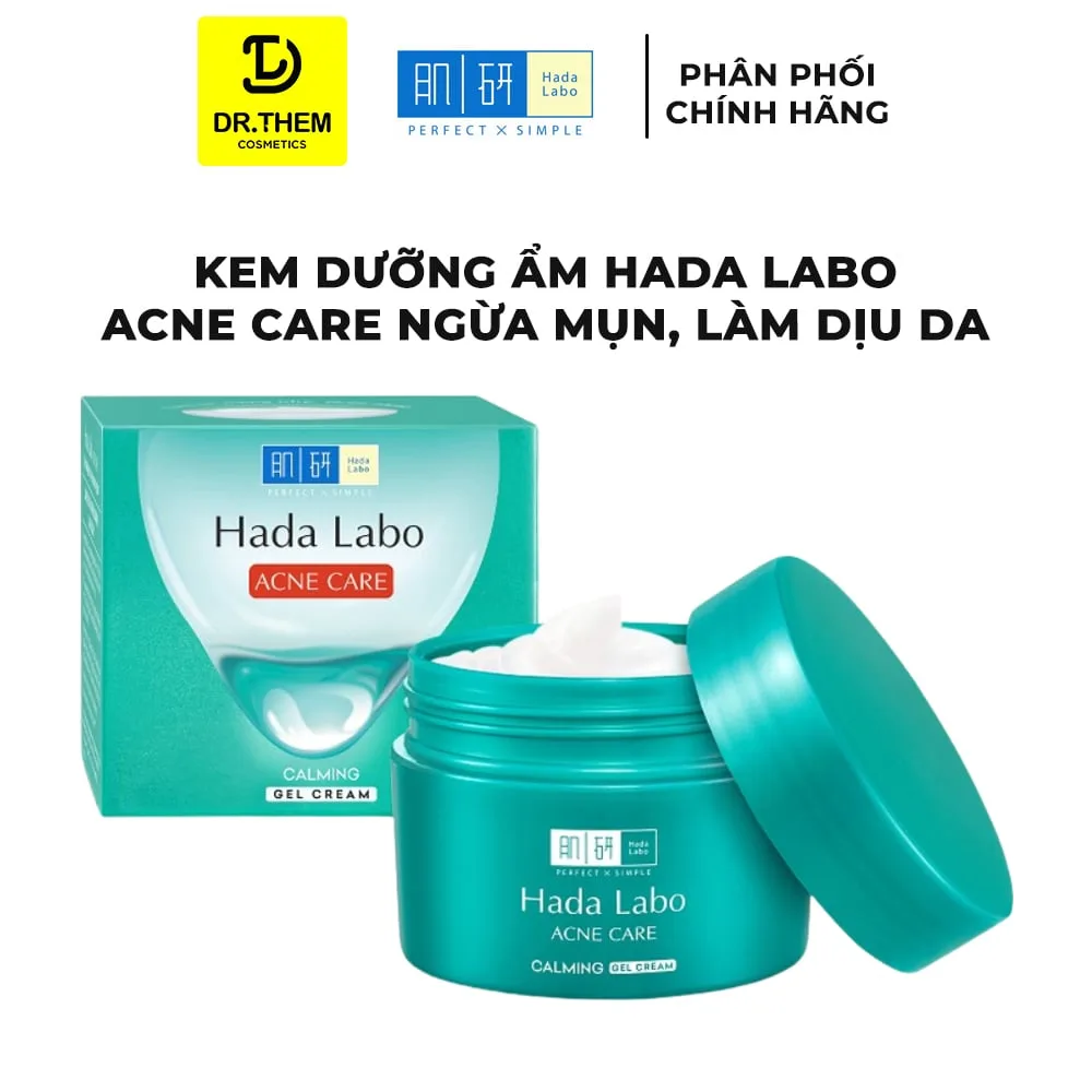 Gel Dưỡng Ẩm Hada Labo Acne Care Calming Gel Cream Ngừa Mụn Làm Dịu Cấp Ẩm Cho Da Mụn Da Nhạy Cảm 50g