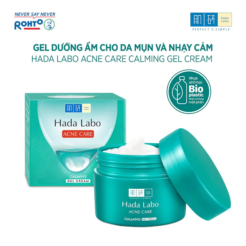 Gel Dưỡng Ẩm Hada Labo Acne Care Calming Gel Cream Ngừa Mụn Làm Dịu Cấp Ẩm Cho Da Mụn Da Nhạy Cảm 50g 2