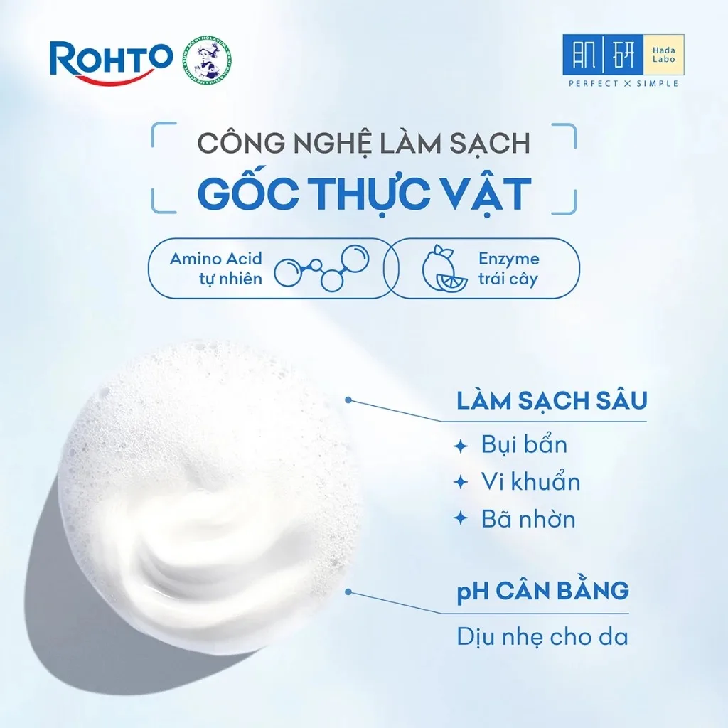 Sữa Rửa Mặt Hada Labo Premium Cleanser Aging Care Chăm Sóc Lão Hóa Soy Peptide & 3 Loại HA Săn Chắc Da 100g 4