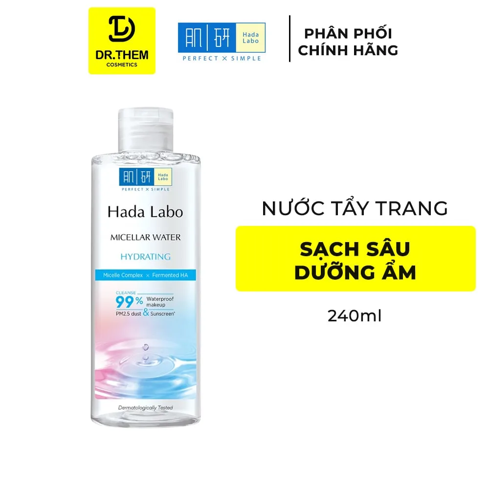 Nước Tẩy Trang Hada Labo Micellar Water Hydrating Làm Sạch Sâu Dưỡng Ẩm HA Cho Mọi Loại Da 240ml