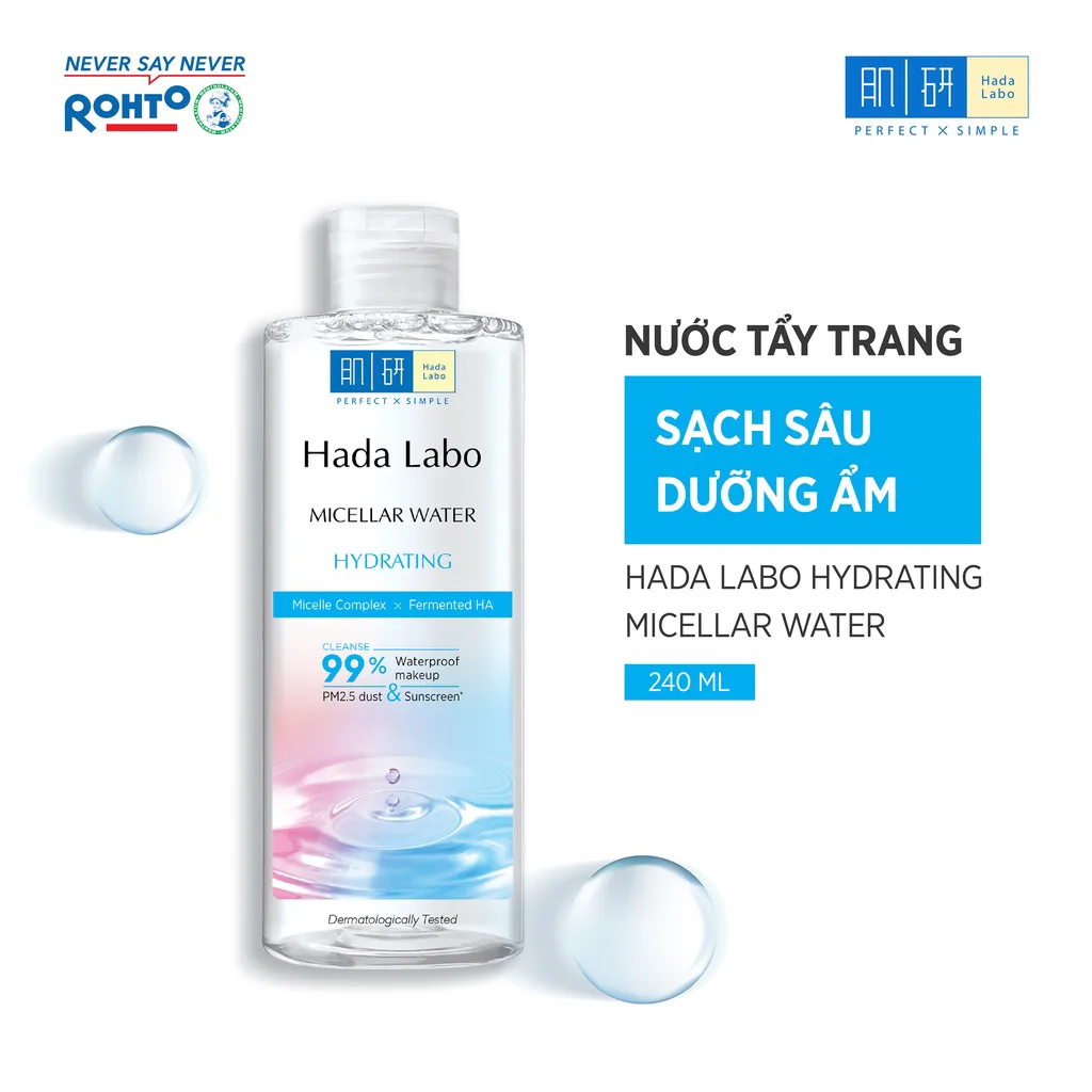 Nước Tẩy Trang Hada Labo Micellar Water Hydrating Làm Sạch Sâu Dưỡng Ẩm HA Cho Mọi Loại Da 240ml 3
