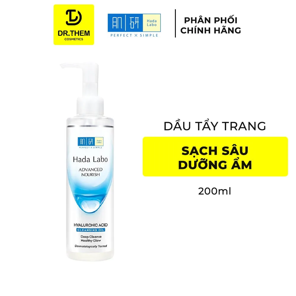 Dầu Tẩy Trang Hada Labo Advanced Nourish Cleansing Oil Làm Sạch Sâu Dưỡng Ẩm Dầu Ô Liu Và 4X HA 200ml