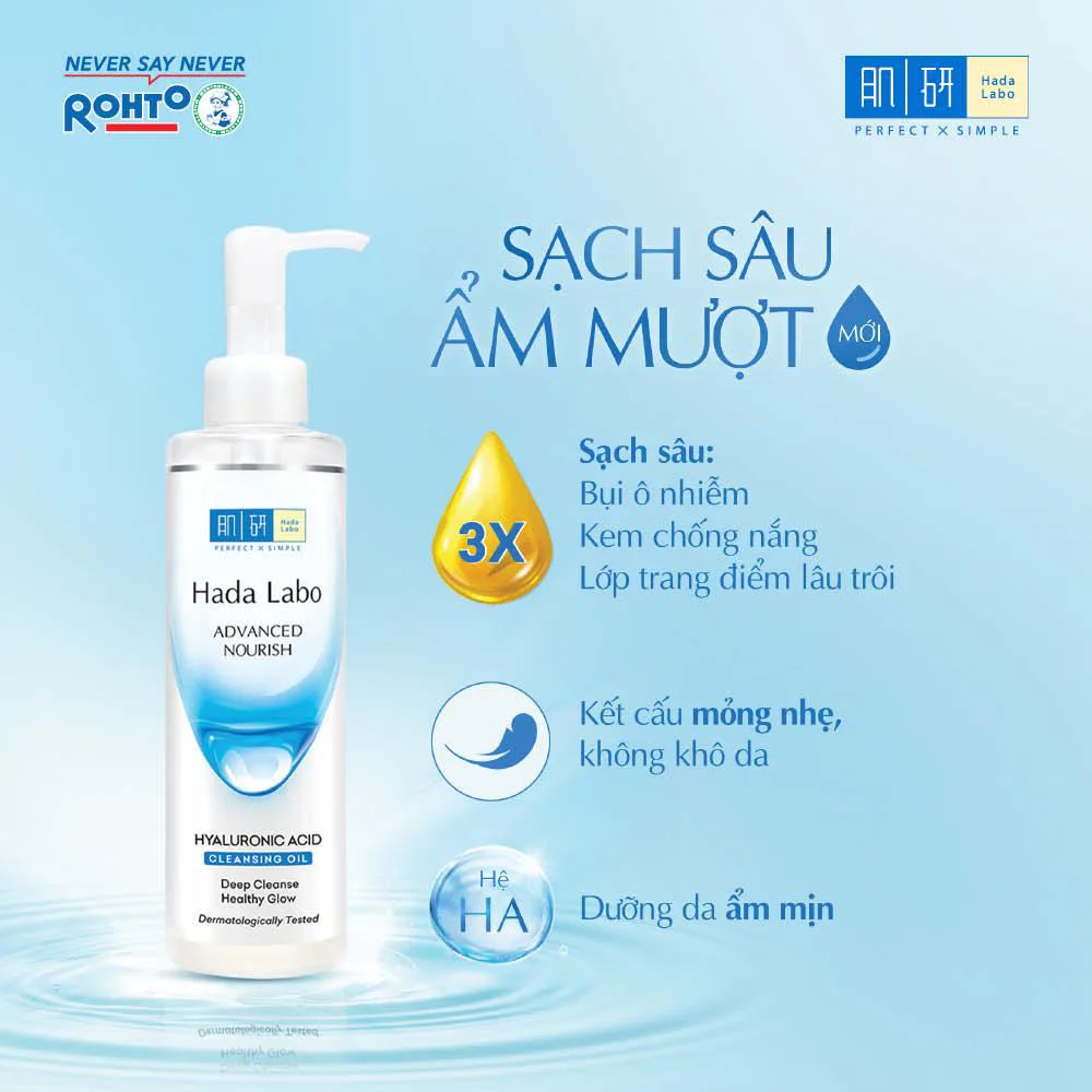 Dầu Tẩy Trang Hada Labo Advanced Nourish Cleansing Oil Làm Sạch Sâu Dưỡng Ẩm Dầu Ô Liu Và 4X HA 200ml 2